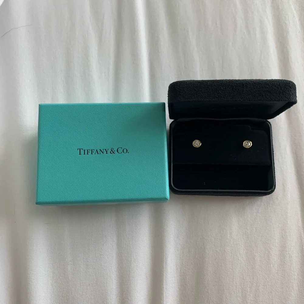 Tiffany & Co. Elsa Peretti Diamonds By the Yard Yellow Gold Earrings - Picture 6 of 10